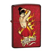 Bettie Page Devil Tattoo Candy Apple Red Zippo Lighter